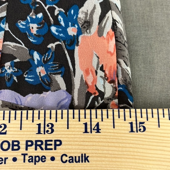 Rebecca Taylor V-Neck Silk Floral Ruffled Sleeve Dress Size 0 - Picture 6 of 9